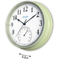 Tub Wall Clock with Thermometer - Pastel Green - thumbnail 1