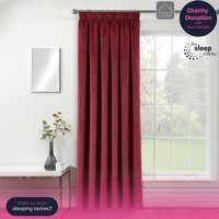Oxford Red Blackout Velvet Supersoft Tape Top Single Door Curtain - Red - image 1