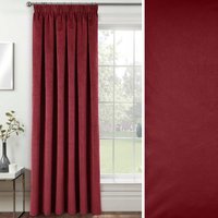 Oxford Red Blackout Velvet Supersoft Tape Top Single Door Curtain - Red - thumbnail 1
