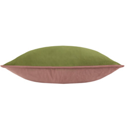Moonlit Flight Embroidered Velvet Cushion - Olive / 80 Feather 20 Polyester - thumbnail 4