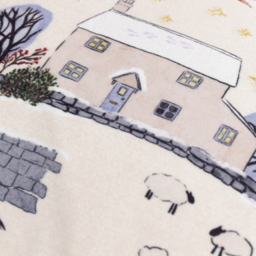 Cotswold Christmas Embroidered Velvet Polyester Filled Cushion 50 x 30cm - Cream/Burgundy - thumbnail 4
