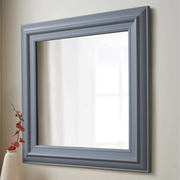 Wall Mirror Square Frame Dorset Country Style Grey - Grey - thumbnail 2