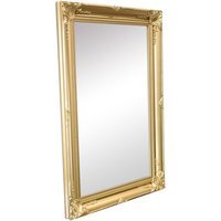 Large Vintage Gold Ornate Leaner Wall Hanging Mirror - Gold - thumbnail 1