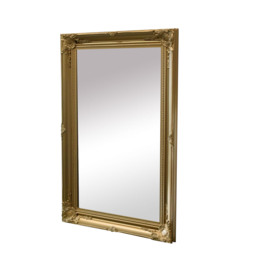 Large Vintage Gold Ornate Leaner Wall Hanging Mirror - Gold - thumbnail 3