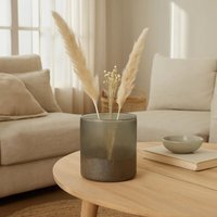 Chiara Medium Grey Sand Effect Vase - Glass 100%