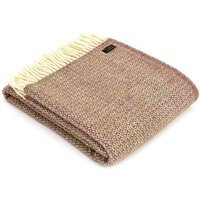 Illusion Wool Throw - Raspberry - thumbnail 1
