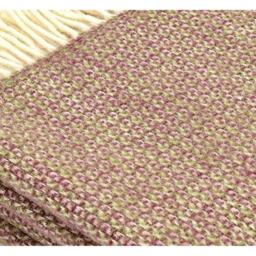 Illusion Wool Throw - Raspberry - thumbnail 2
