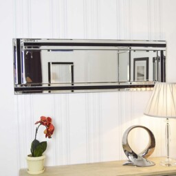 MirrorOutlet Dalton Black All Glass Dress Mirror - Black - thumbnail 2