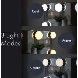 Mae Hollywood Vanity Mirror with LED Lights - Silver - thumbnail 3