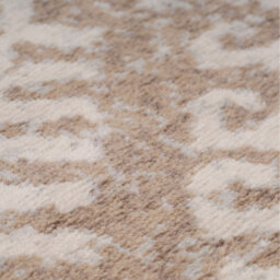 Geometric Bordered Distressed Living Area Rug - Beige / 110 x 60cm - thumbnail 4