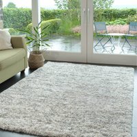 Soft Shaggy Mottled Area Rug - Silver Grey / 290 x 200cm - image 1