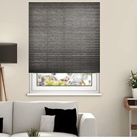 Dim Out Pleated Blind Shade - Charcoal Grey / 120cm