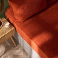 OHS Teddy Fleece Fitted Sheet - Rust / Single