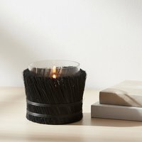 Kuta Black Small Candle Holder - Black