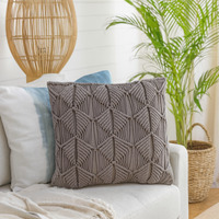 Rochefort Handwoven Cushion Covers Set of 2 - Grey