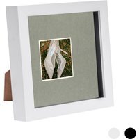 "3D Box Photo Frame - 6 x 6"" with 2 x 2"" Mount - White/Grey" - thumbnail 1