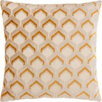 Ledbury Velvet Jacquard Cushion - Gold - image 1