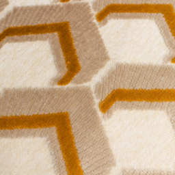 Ledbury Velvet Jacquard Cushion - Gold - thumbnail 4