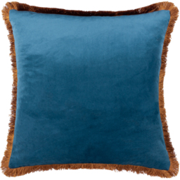 Woodlands Floral Jacquard Cushion - Navy / 80 Polyester 20 Feather - thumbnail 3