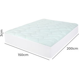 Pillowtop Memory Foam Mattress Topper - White / King - thumbnail 3