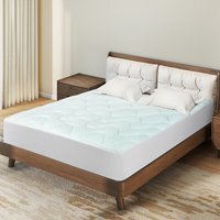 Pillowtop Memory Foam Mattress Topper - White / King