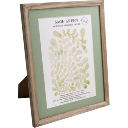 Sage Green Mounted Wooden Photo Frame - Green / A4 - thumbnail 2