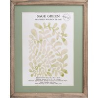 Sage Green Mounted Wooden Photo Frame - Green / A4 - thumbnail 1