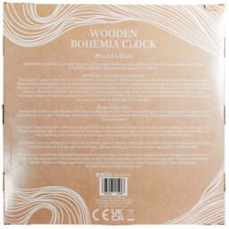 Wooden Bohemia Clock - Natural - thumbnail 2