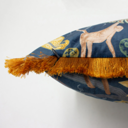 Monkey Forest Jungle Cushion - Midnight Blue / Polyester - thumbnail 3