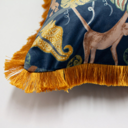 Monkey Forest Jungle Cushion - Midnight Blue / Polyester - thumbnail 2