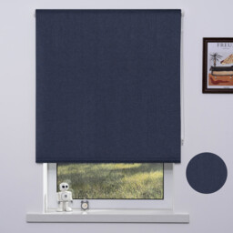 Blackout Textured Blind - Dark Blue / 120cm - thumbnail 2