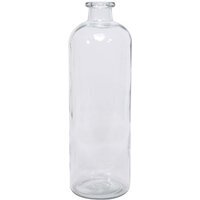 Tall Glass Decorative Bottle Stem Vase - Clear
