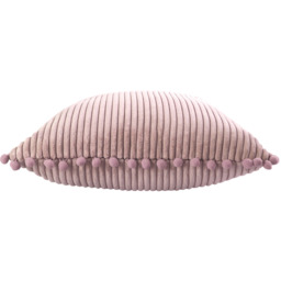 Elegant Polyester Cushion Cover with Pom Pom Detailing - Pink - thumbnail 4