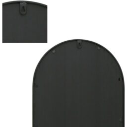 MirrorOutlet The Arcus Metal Framed Arched Wall Mirror - Black / 40cm - thumbnail 4