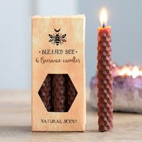 Set of 6 Beeswax Spell Candles 1-Hour Burn, Non-Toxic Elevate Rituals - Brown - image 1