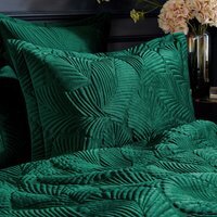 Palmeria Quilted Velvet Pillowcase - Emerald
