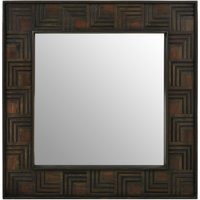 Brussels Baroque Rectangular Antique Gold Wall Mirror - Brown