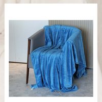 Luxury Super Soft Throw Blankets - Blue / 150cm / Medium