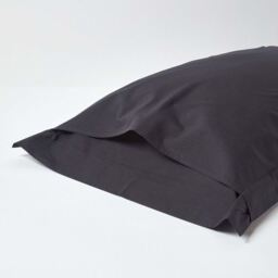 200 Thread Count Egyptian Cotton Oxford Pillowcase - Black - thumbnail 4
