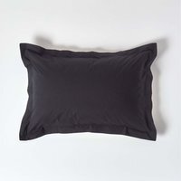 200 Thread Count Egyptian Cotton Oxford Pillowcase - Black - thumbnail 1