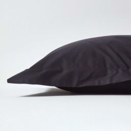 200 Thread Count Egyptian Cotton Oxford Pillowcase - Black - thumbnail 3