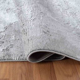 Modern Abstract Sprayed Grunge Texture Area Rugs - Grey / 60x220 cm Runner - thumbnail 2