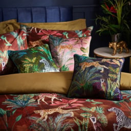 Aranya Exotic Animal Velvet Duvet Cover Set - Rust / Double - thumbnail 5