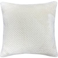 Jumbo Fleece Textured Cushion - Ivory