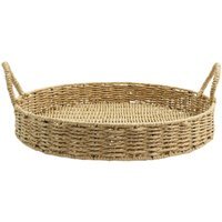 47cm Round Paper Rope Tray - Brown