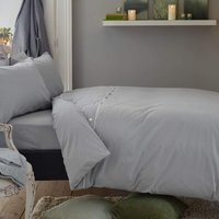 Deyongs Southwick Super King Fitted Sheet - Grey / King / washed separately and before first use. Optical brightener detergents may affect the colour.