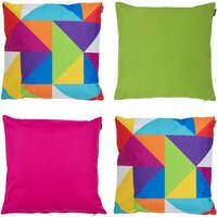 Rainbow Print Outdoor Cushion - Second Collection (Set of 4) - Green