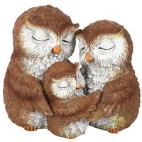 Together as Three Owl Family Ornament - Brown