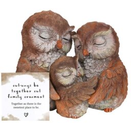 Together as Three Owl Family Ornament - Brown - thumbnail 3