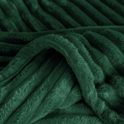Snug Soft Chunky Ribbed Cord Plush Throw Blanket - Emerald / 200x240 - thumbnail 2